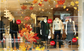 ウィンドウ全面に貼るPOPの例